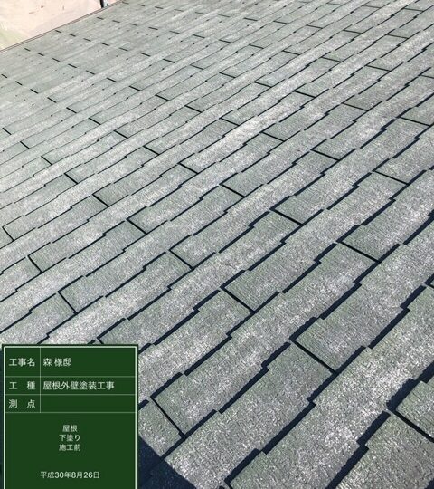 屋根下塗り施工前