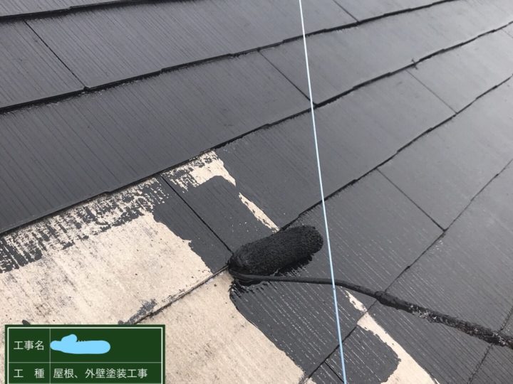 屋根塗装 中塗り