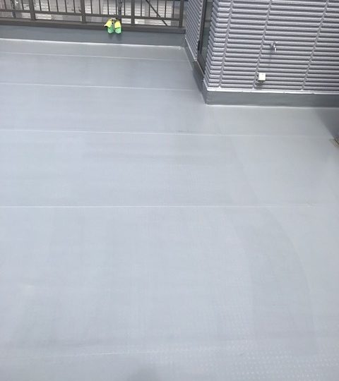 屋上塗装 施工中