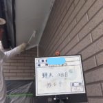 軒天塗装 2回目施工中