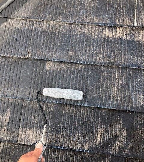 屋根部分 下塗り