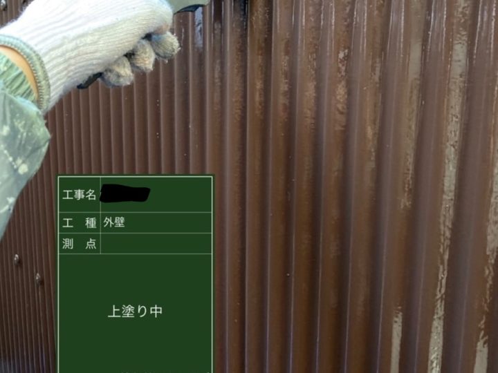 小屋外壁塗装 上塗り