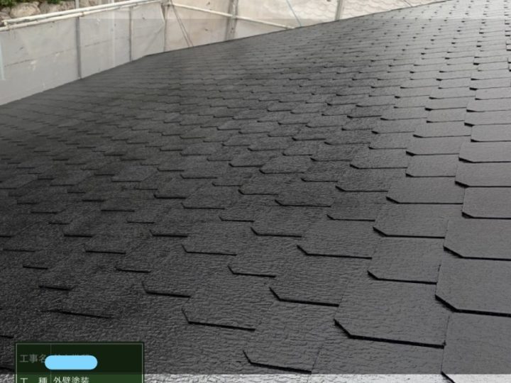 屋根塗装 上塗り