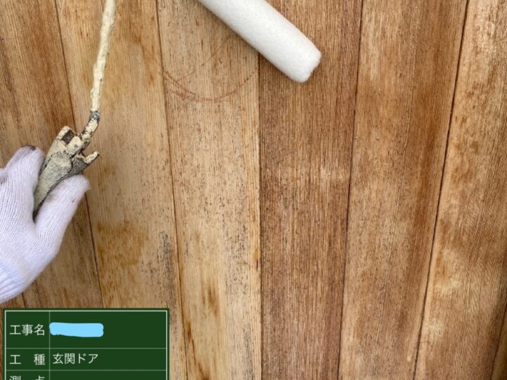 玄関ドア 上塗り