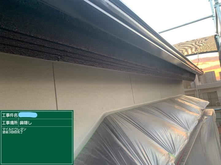 鼻隠し 塗装 上塗り