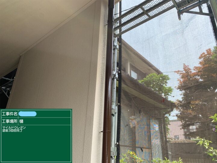 樋 塗装 上塗り